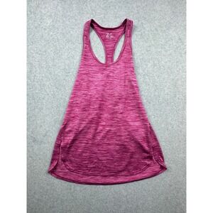 Z by Zella Womens XS Pink Space Dye Racerback Activewear Tank Top High Low Hem